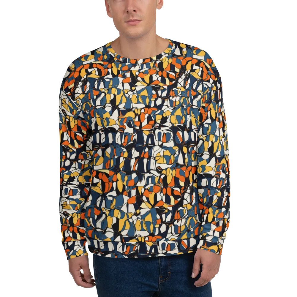 Cobalt Citrus Mosaic on Sweatshirt — Front