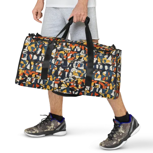 Cobalt Citrus Mosaic on a Duffle Bag