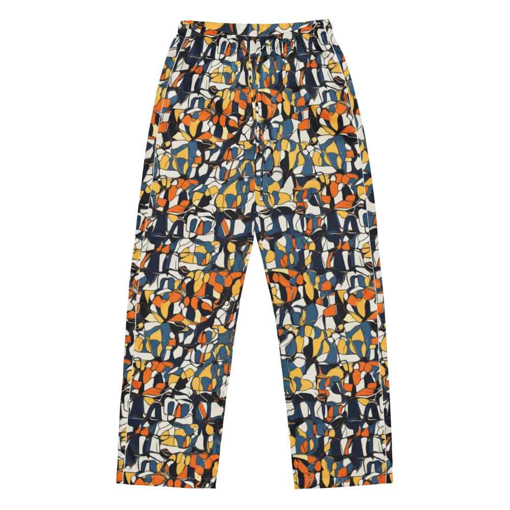 Cobalt Citrus Mosaic on Women's Pajama Pants — Front