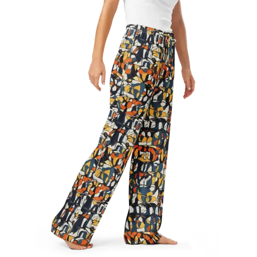 Cobalt Citrus Mosaic on a Women's Pajama Pants