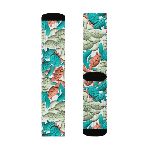 Coral Crustacean on a Socks