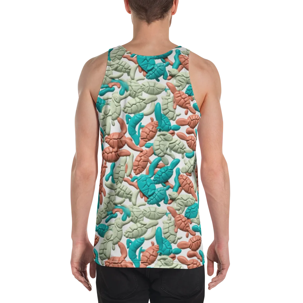 Coral Crustacean on Men's Tank Top — Back
