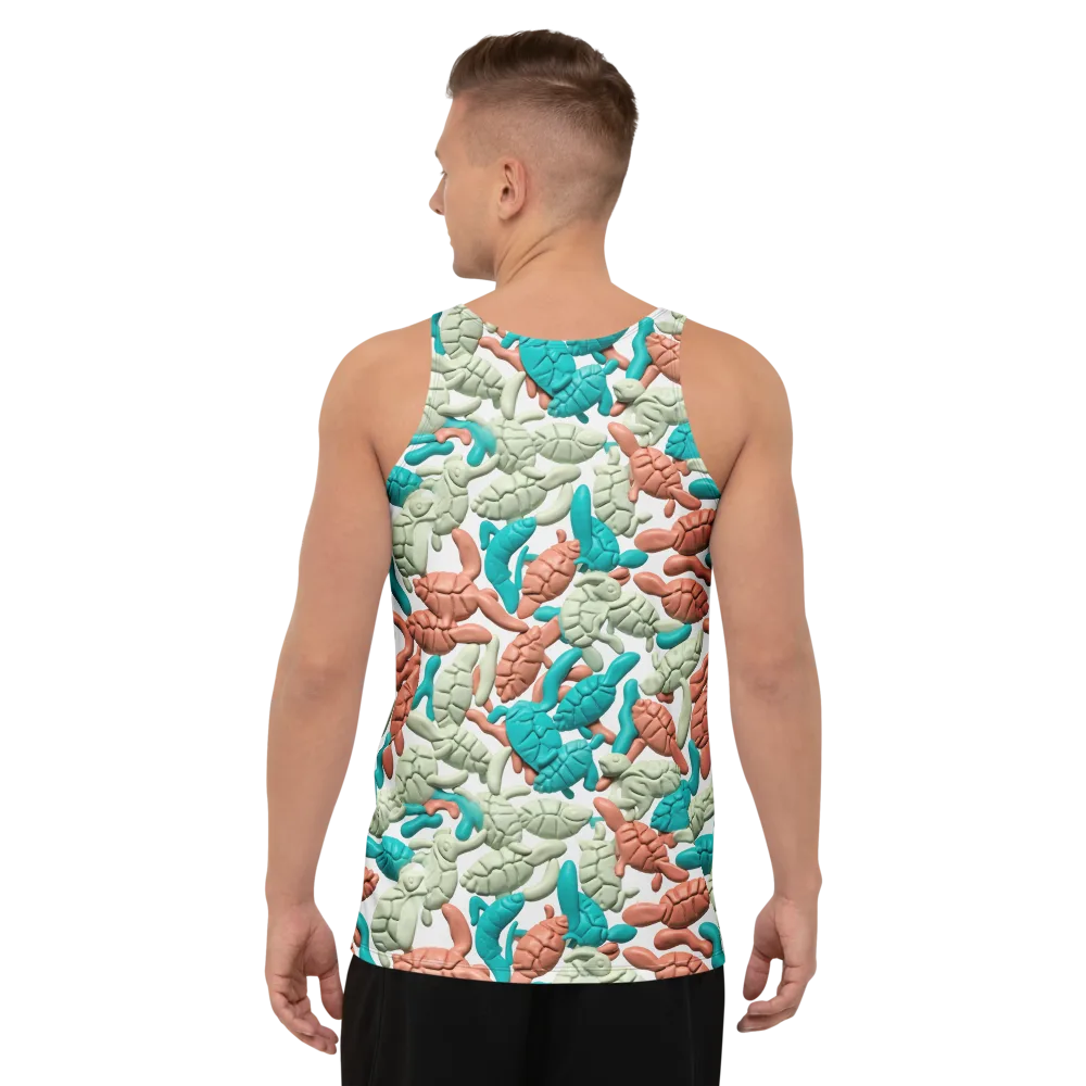 Coral Crustacean on Men's Tank Top — Back