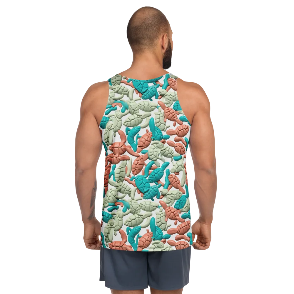 Coral Crustacean on Men's Tank Top — Back