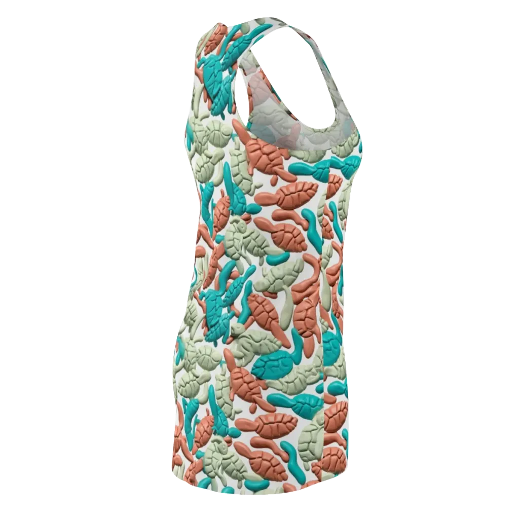 Coral Crustacean on Racerback Dress — Back Side