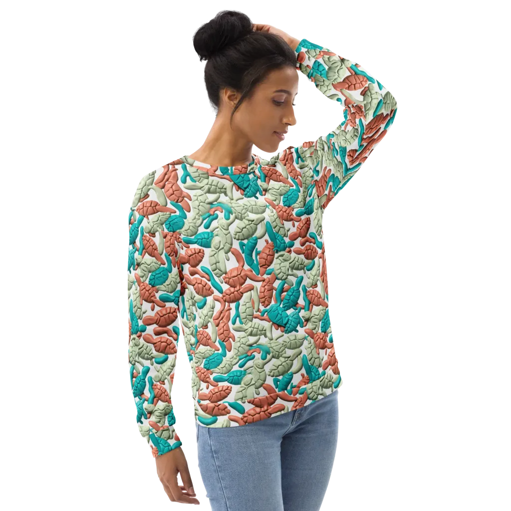 Coral Crustacean on Sweatshirt — Right Front