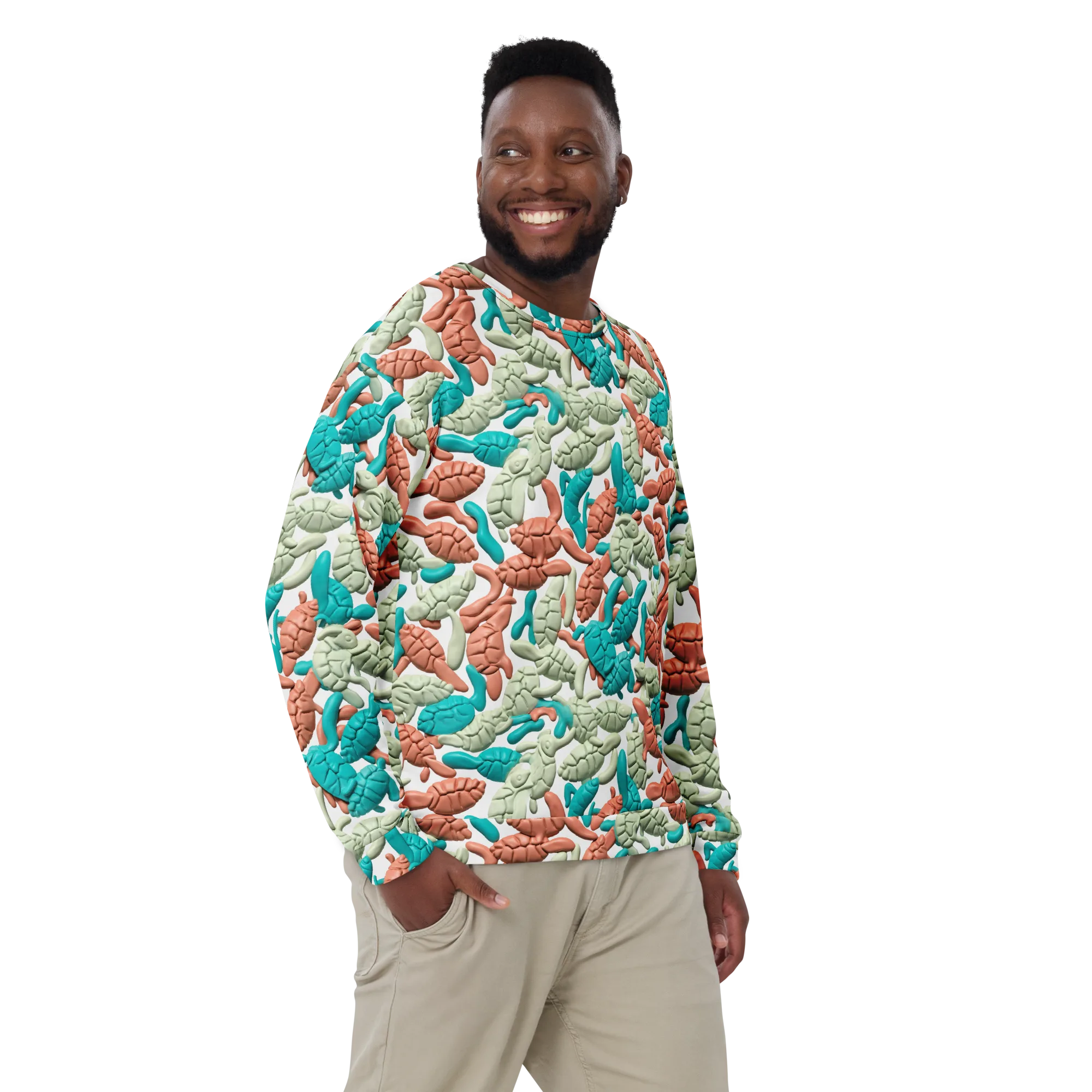 Coral Crustacean on Sweatshirt — Front