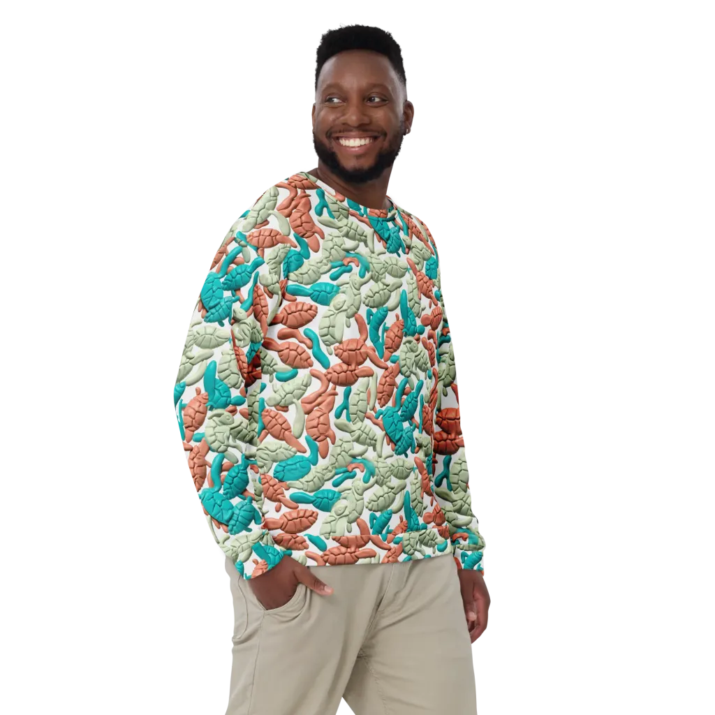 Coral Crustacean on Sweatshirt — Front