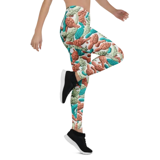 Coral Crustacean on a Leggings