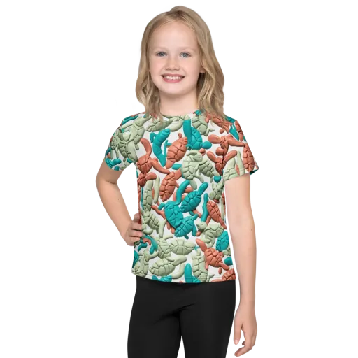 Coral Crustacean on a Kids Crew Neck T-Shirt