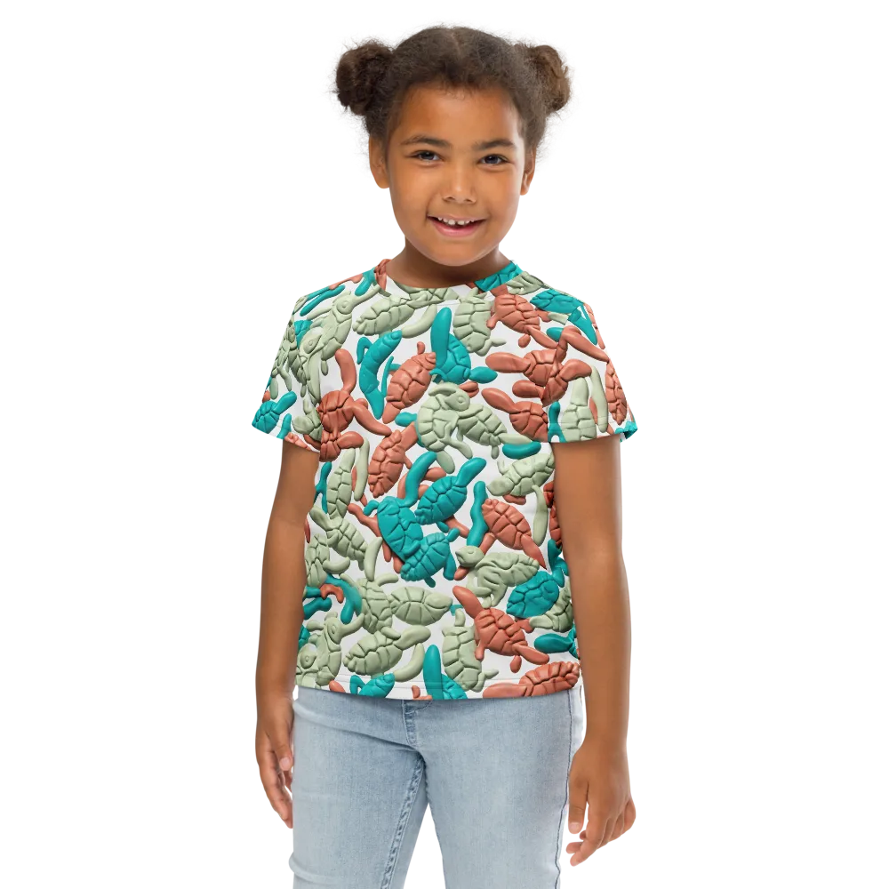Coral Crustacean on Kids Crew Neck T-Shirt — Front