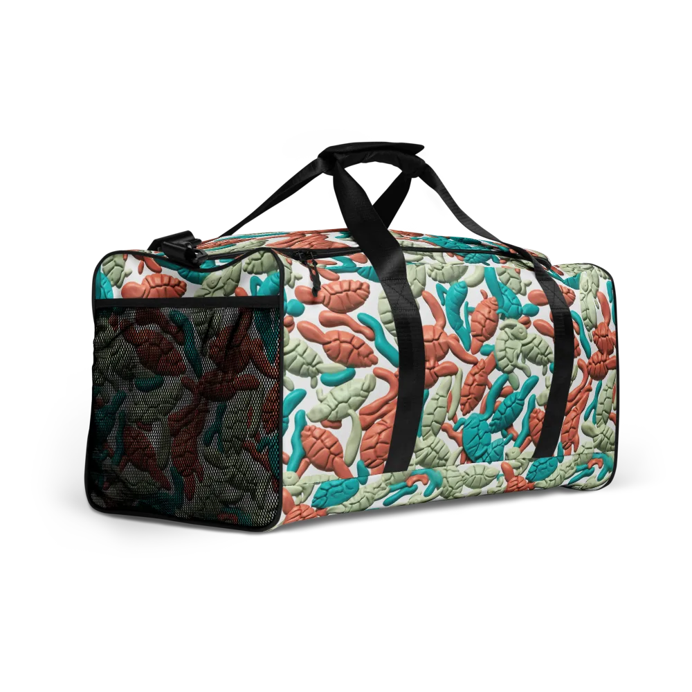 Coral Crustacean on Duffle Bag — Right Front