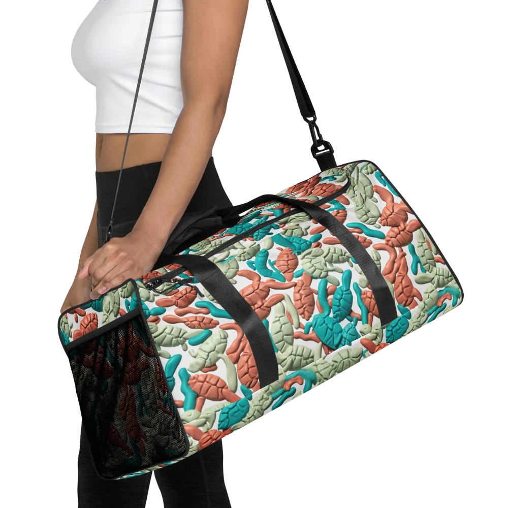 Coral Crustacean on Duffle Bag — Front