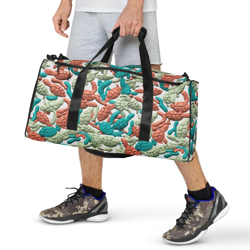 Coral Crustacean on Duffle Bag — Front