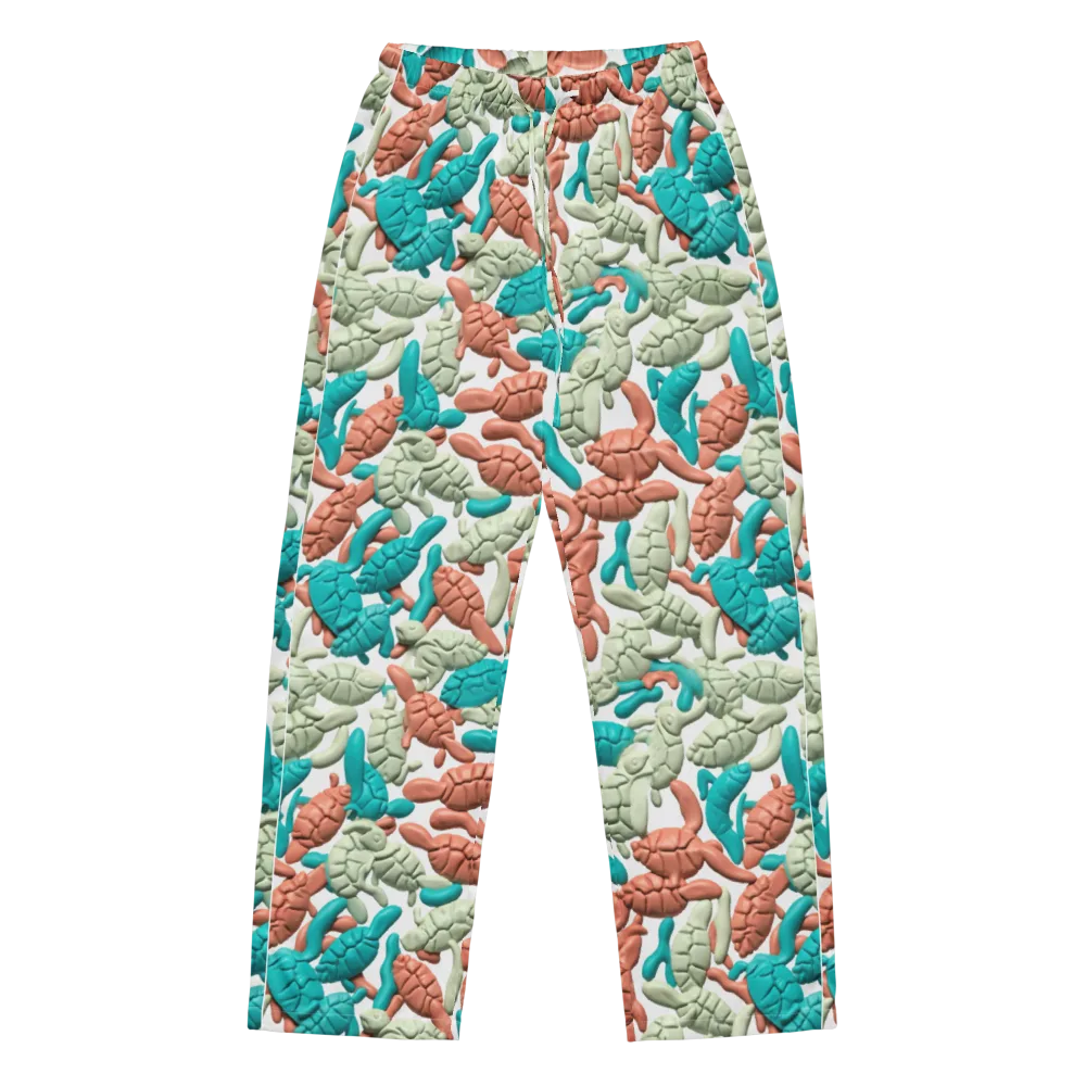Coral Crustacean on Women's Pajama Pants — Front