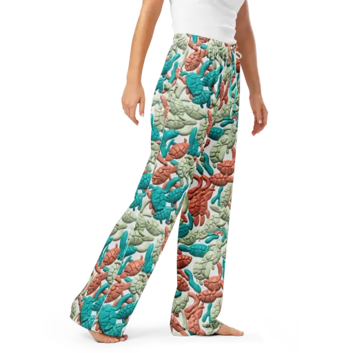 Coral Crustacean on a Women's Pajama Pants