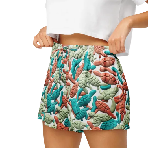 Coral Crustacean on a Women's Pajama Shorts