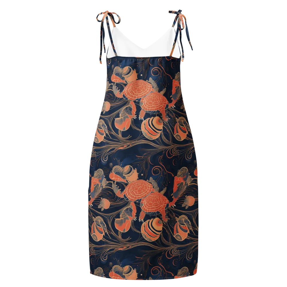 Tidal Filigree on Slip Dress — Back