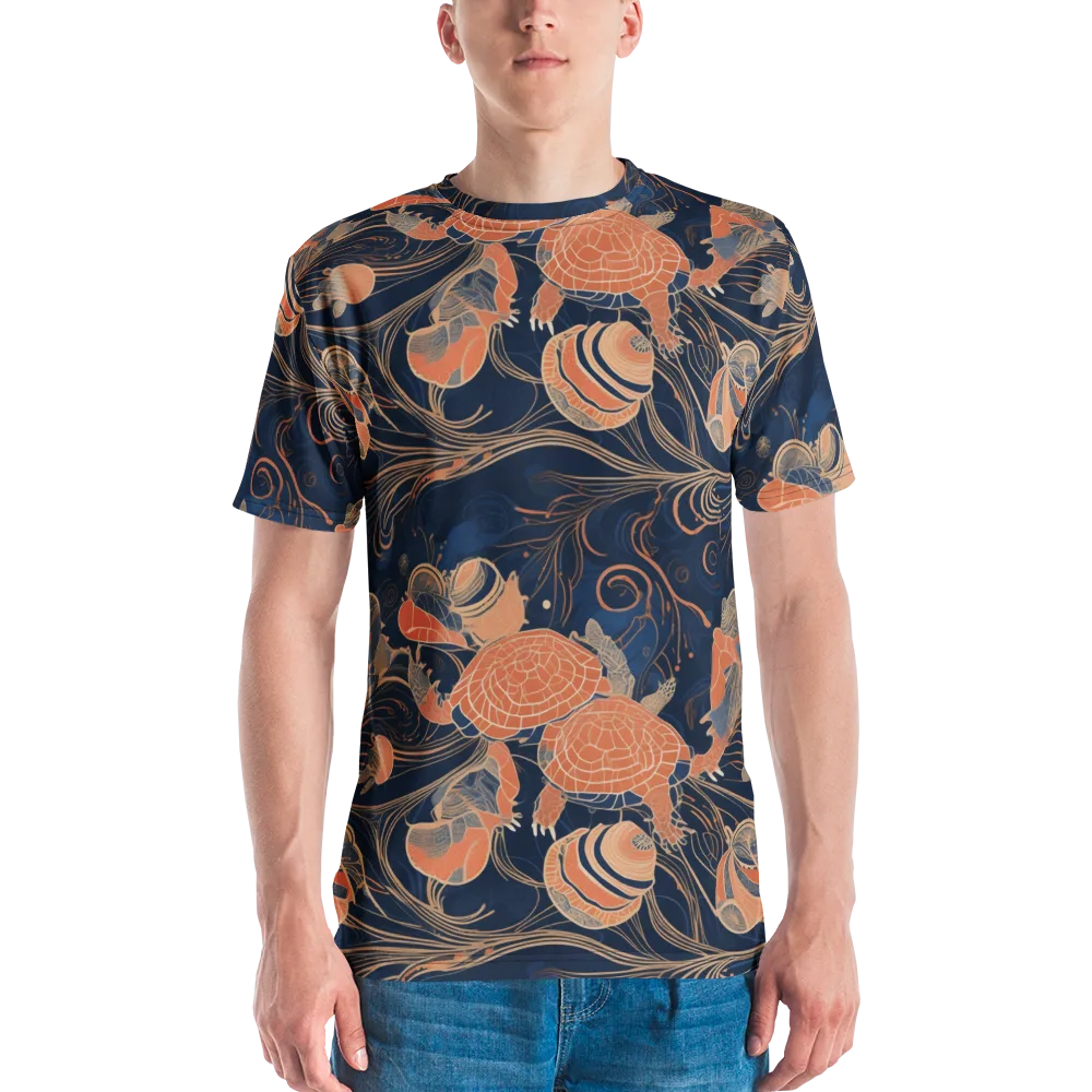 Tidal Filigree on Men's Crew Neck T-Shirt — Front