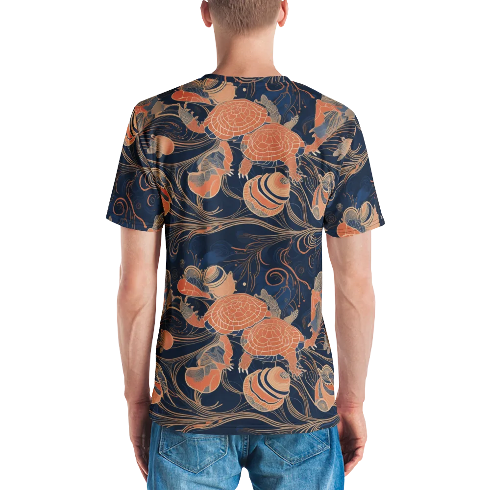 Tidal Filigree on Men's Crew Neck T-Shirt — Back