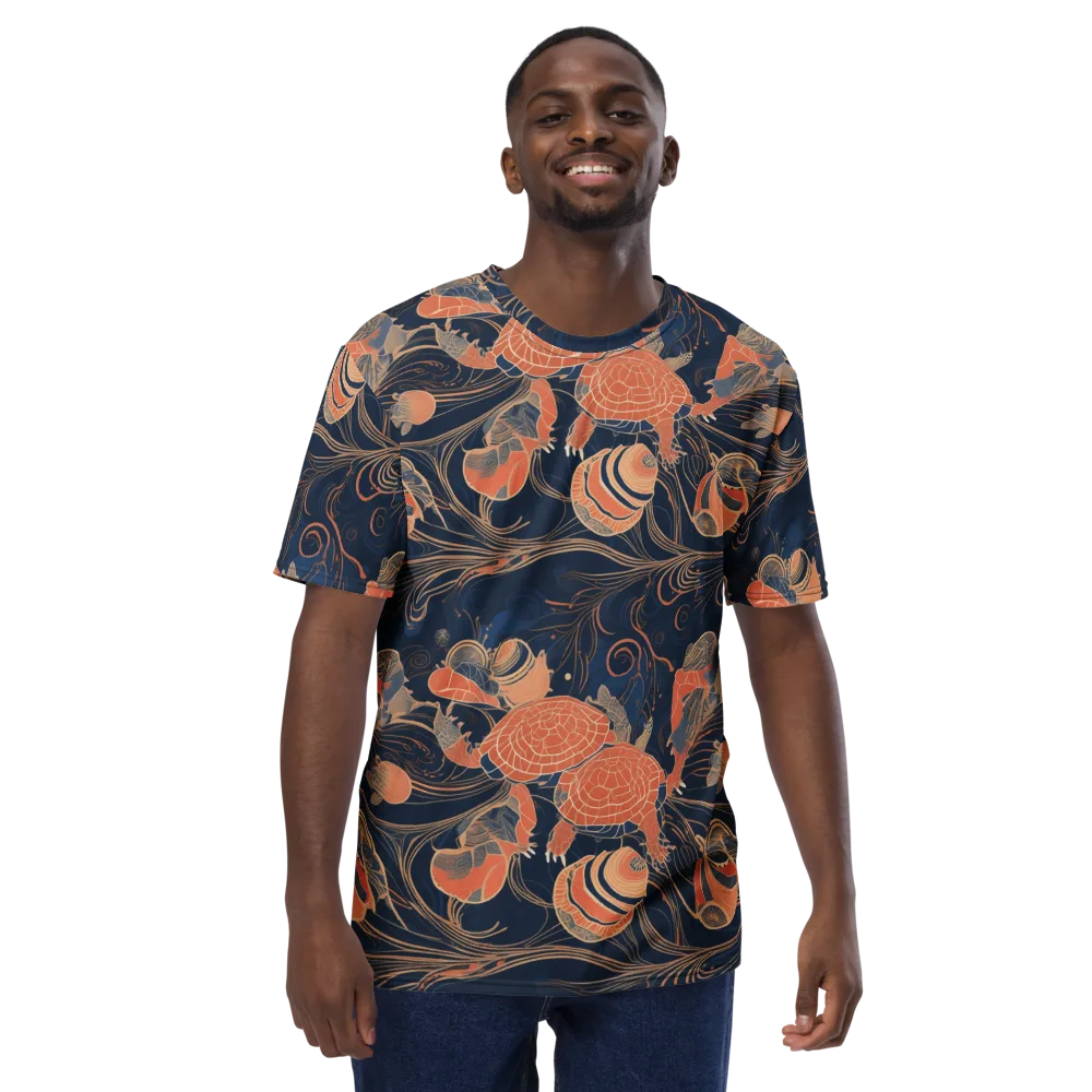 Tidal Filigree on Men's Crew Neck T-Shirt — Front