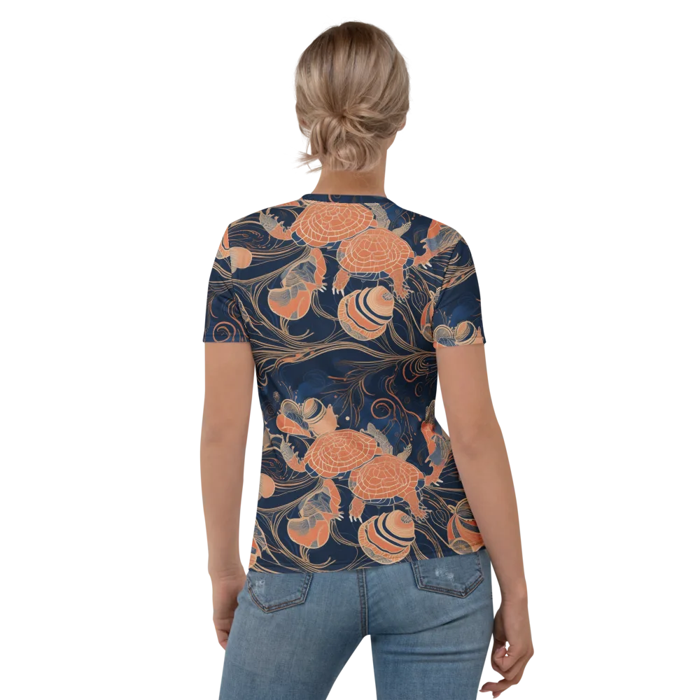 Tidal Filigree on Women's Crew Neck T-Shirt — Back
