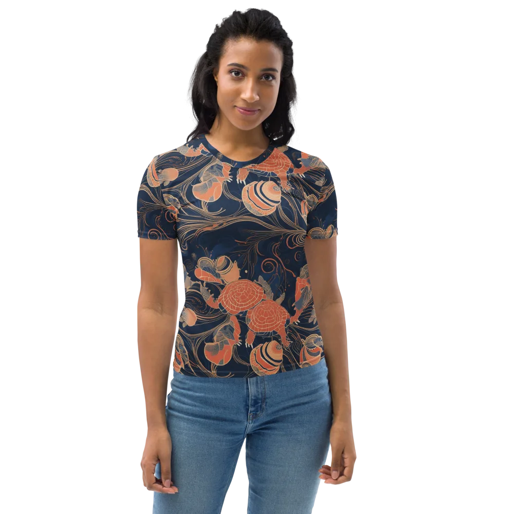 Tidal Filigree on Women's Crew Neck T-Shirt — Front