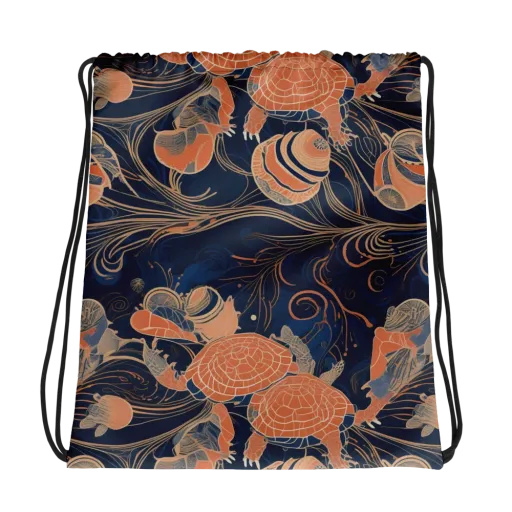 Tidal Filigree on a Drawstring Bag