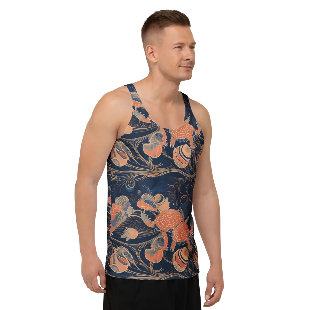 Tidal Filigree on Men's Tank Top — Right Front