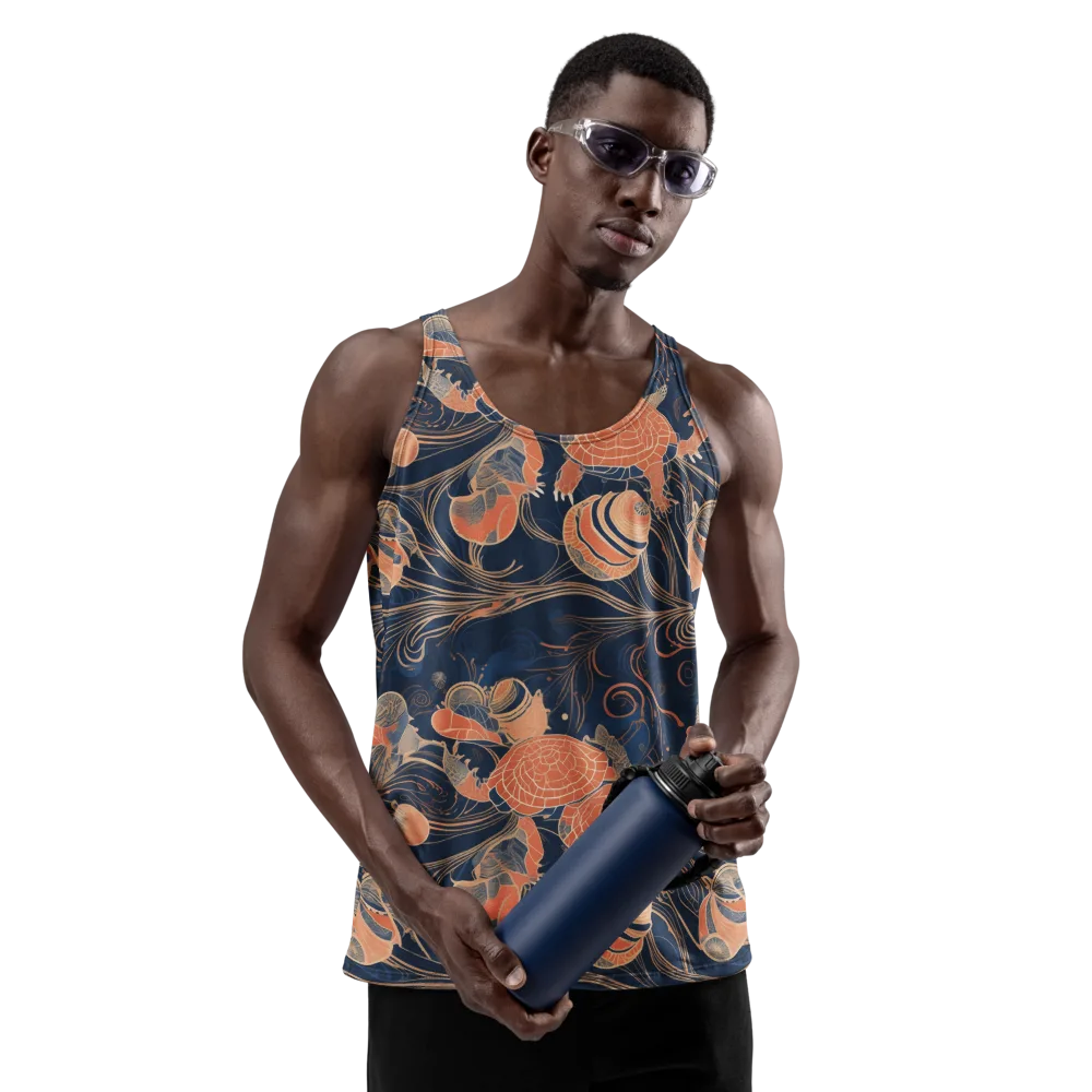 Tidal Filigree on Men's Tank Top — Front