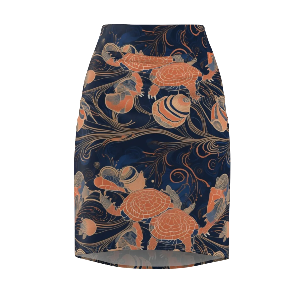 Tidal Filigree on Pencil Skirt — Front