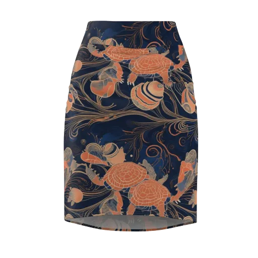 Tidal Filigree on a Pencil Skirt