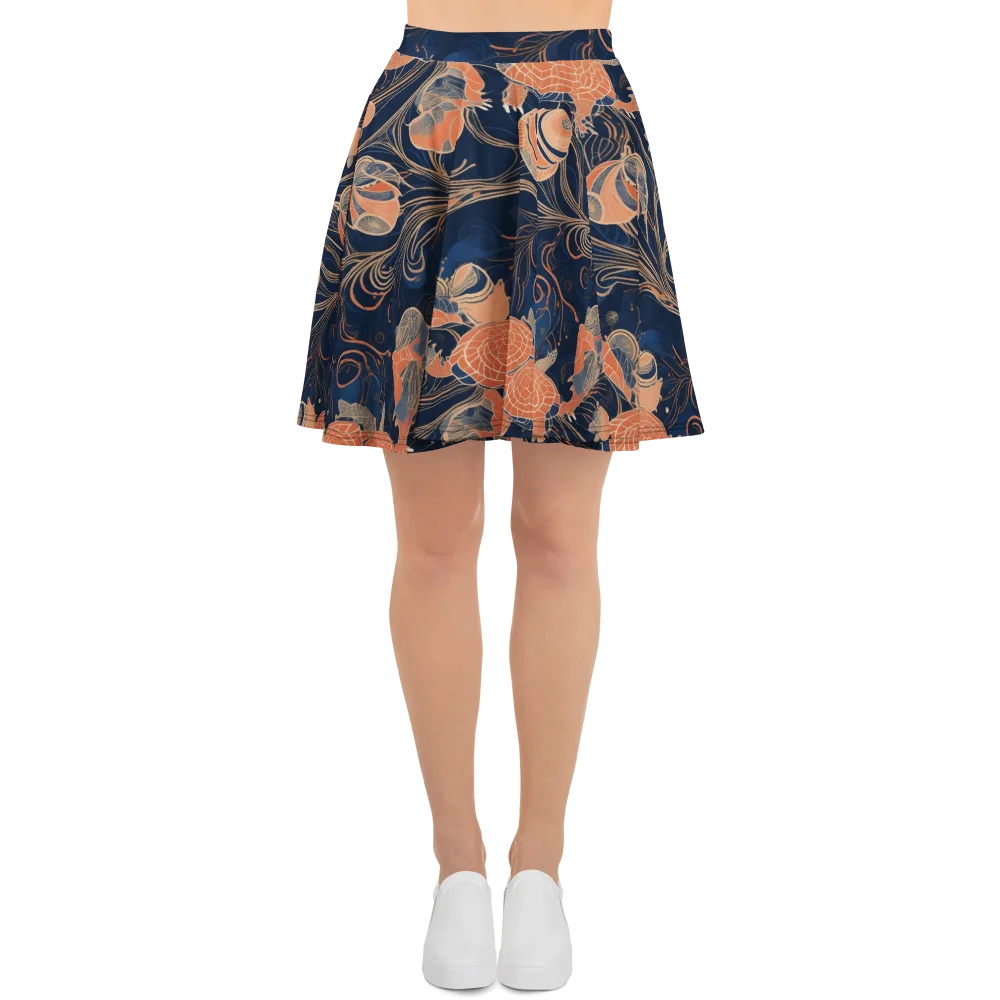 Tidal Filigree on Skater Skirt — Front