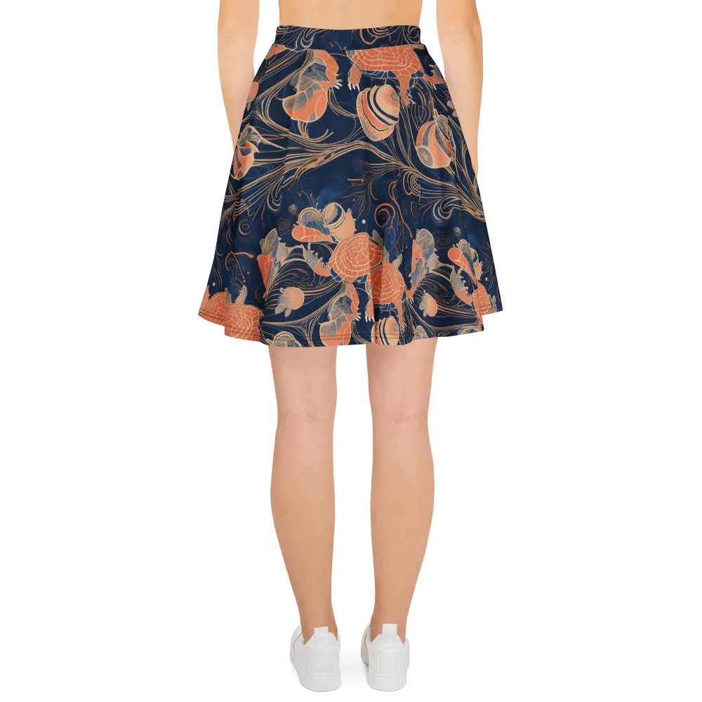 Tidal Filigree on Skater Skirt — Back
