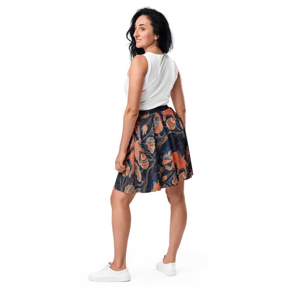 Tidal Filigree on Skater Skirt — Back