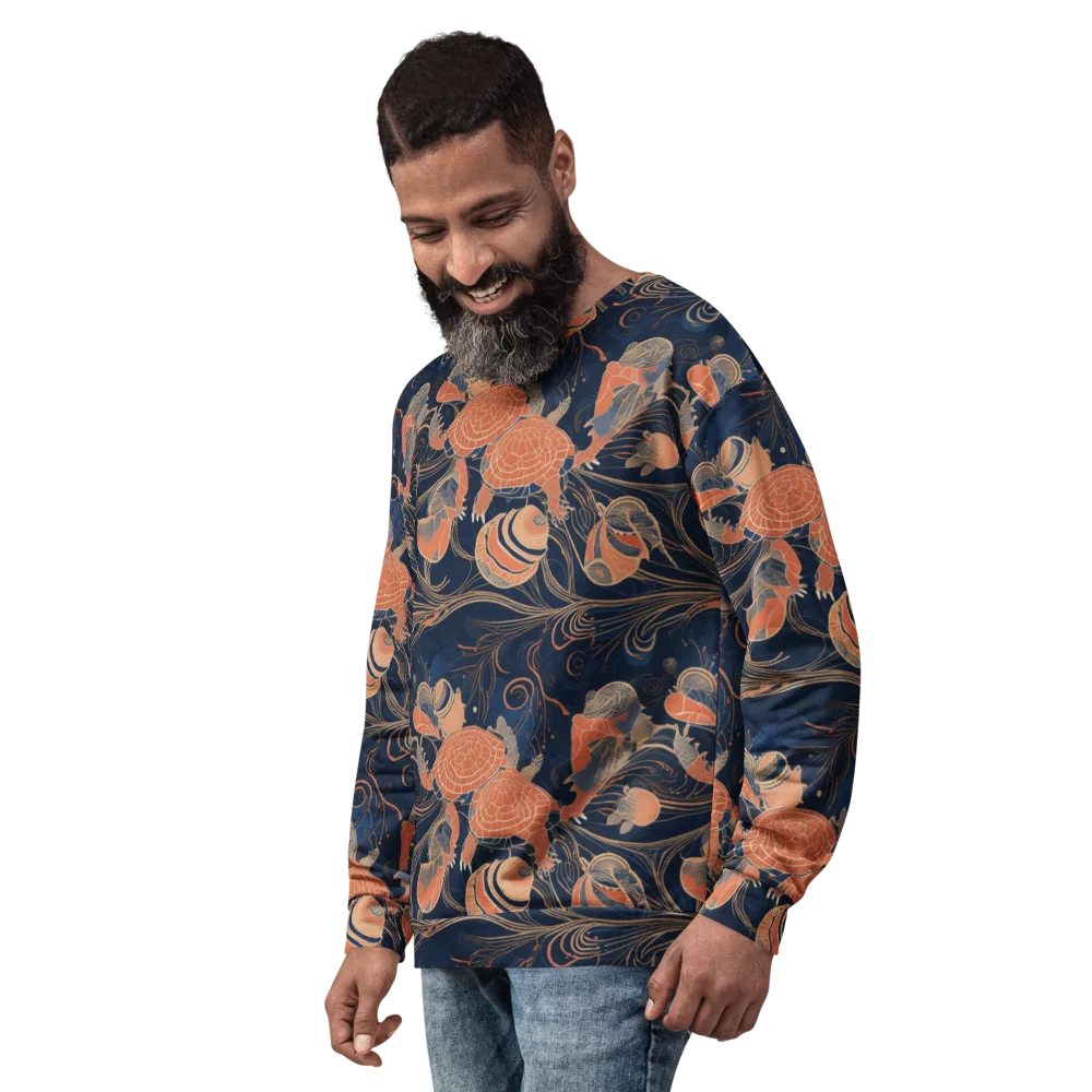 Tidal Filigree on Sweatshirt — Left Front