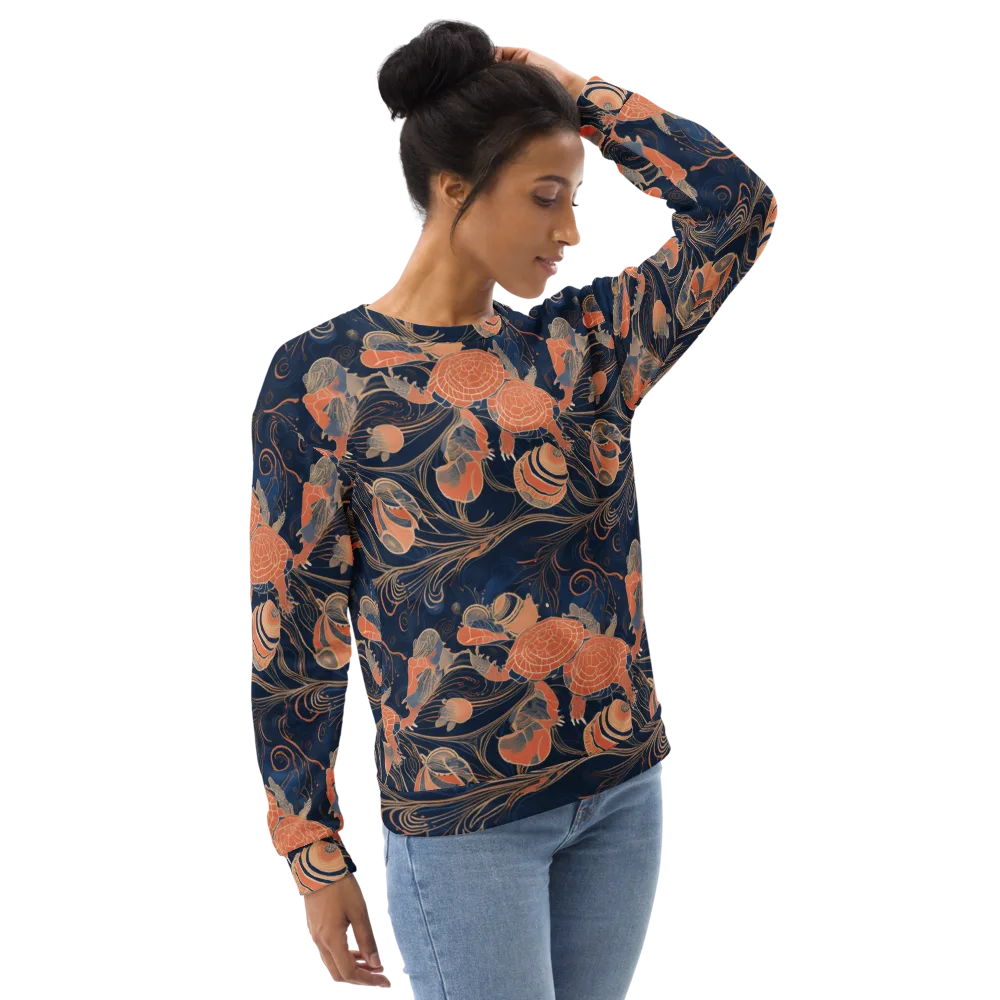 Tidal Filigree on Sweatshirt — Right Front