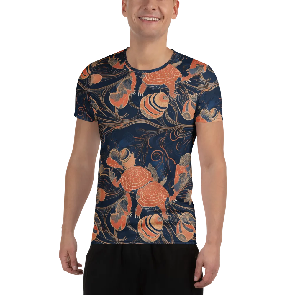 Tidal Filigree on Men's Athletic T-Shirt — Front