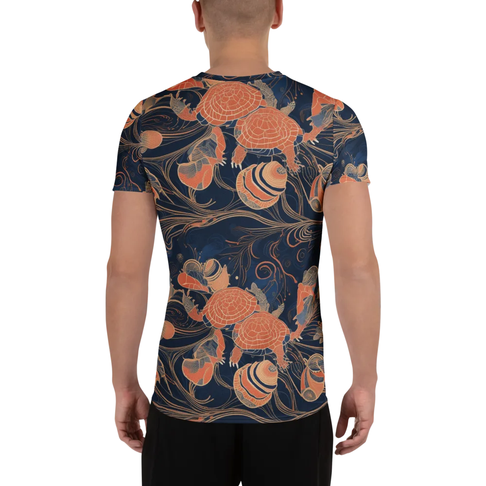 Tidal Filigree on Men's Athletic T-Shirt — Back