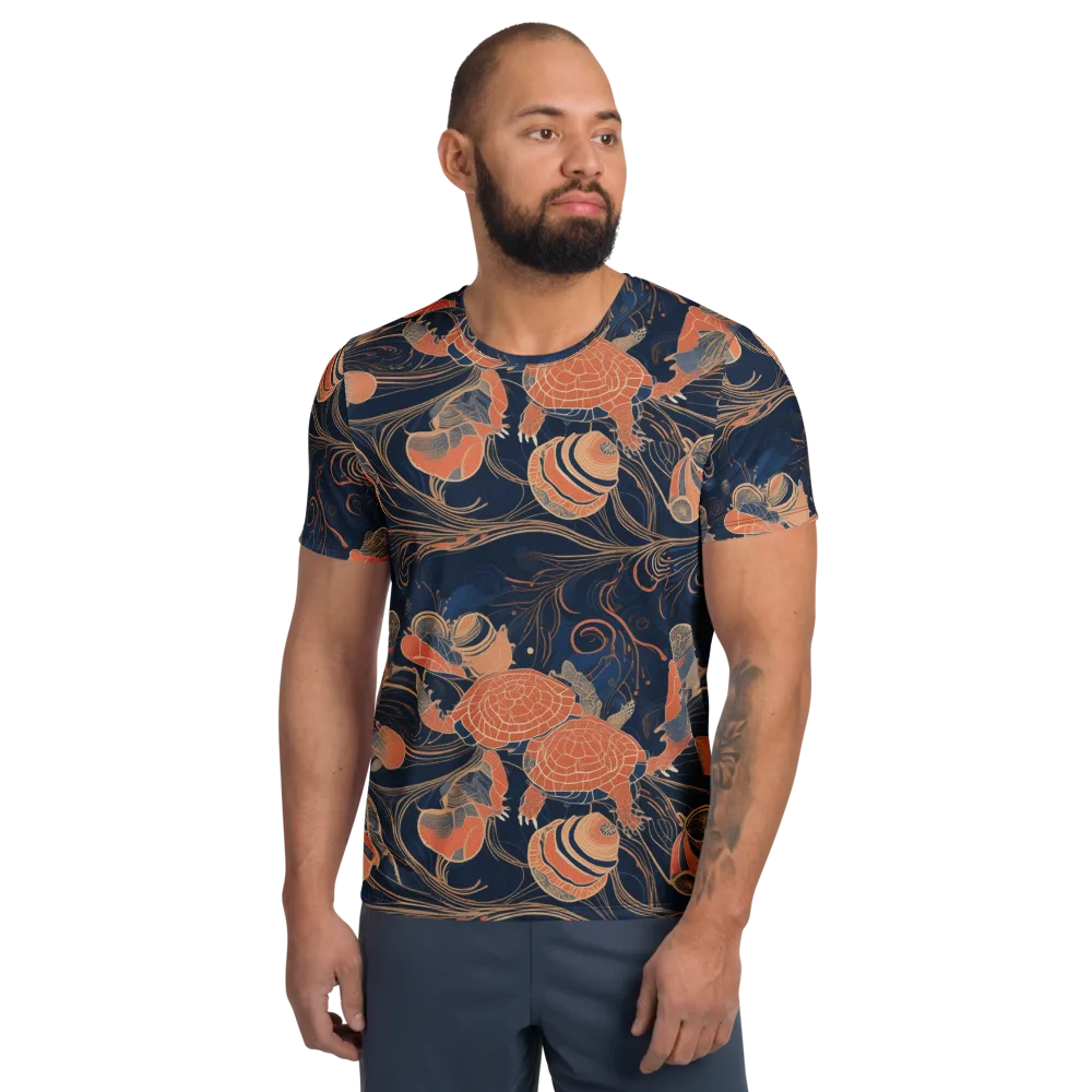 Tidal Filigree on Men's Athletic T-Shirt — Front