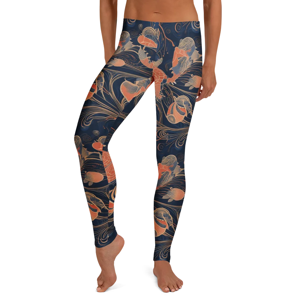 Tidal Filigree on Leggings — Front