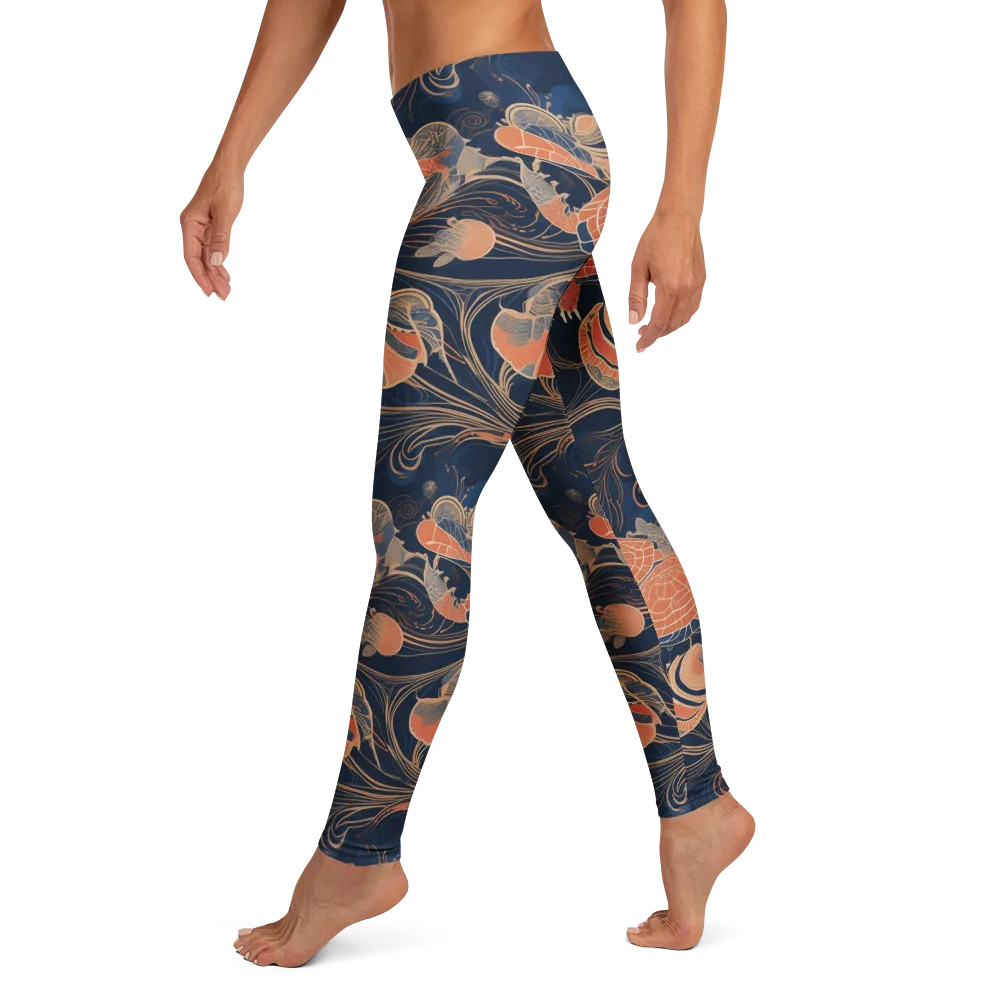 Tidal Filigree on Leggings — Left