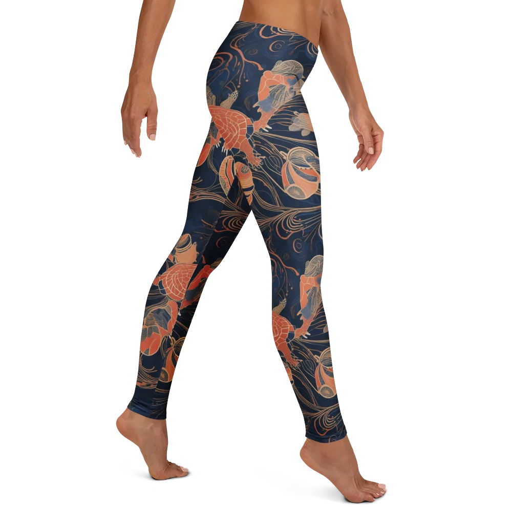Tidal Filigree on Leggings — Right