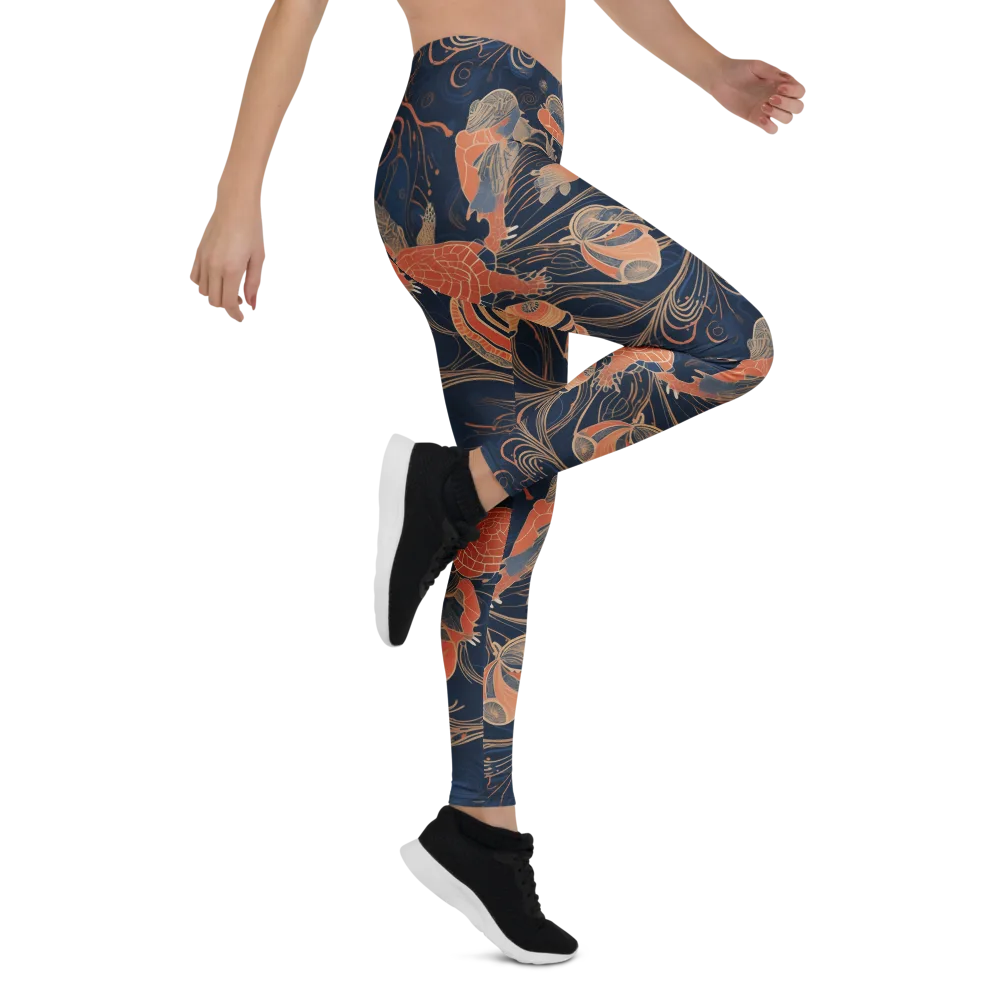 Tidal Filigree on Leggings — Right