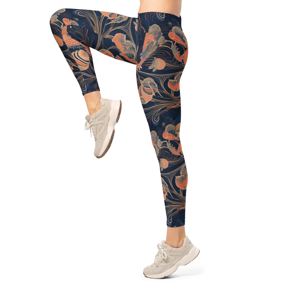 Tidal Filigree on Leggings — Left