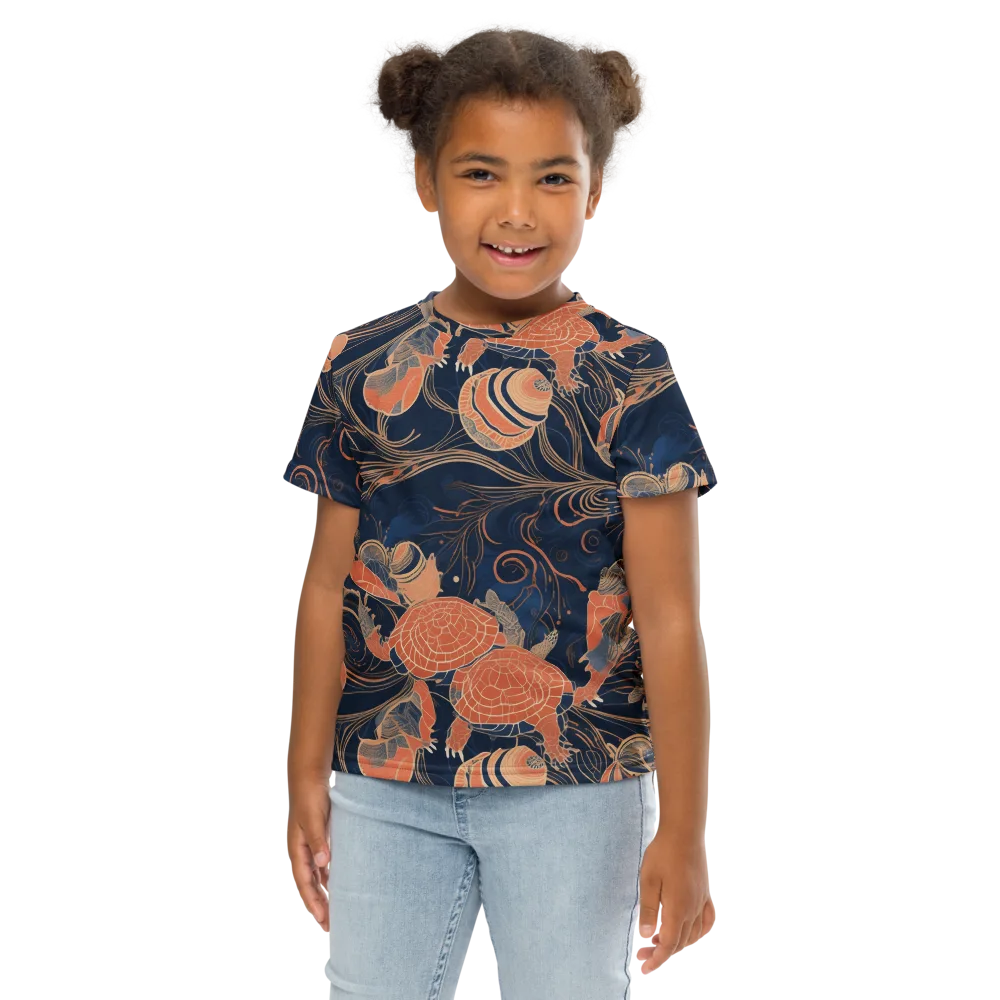 Tidal Filigree on Kids Crew Neck T-Shirt — Front