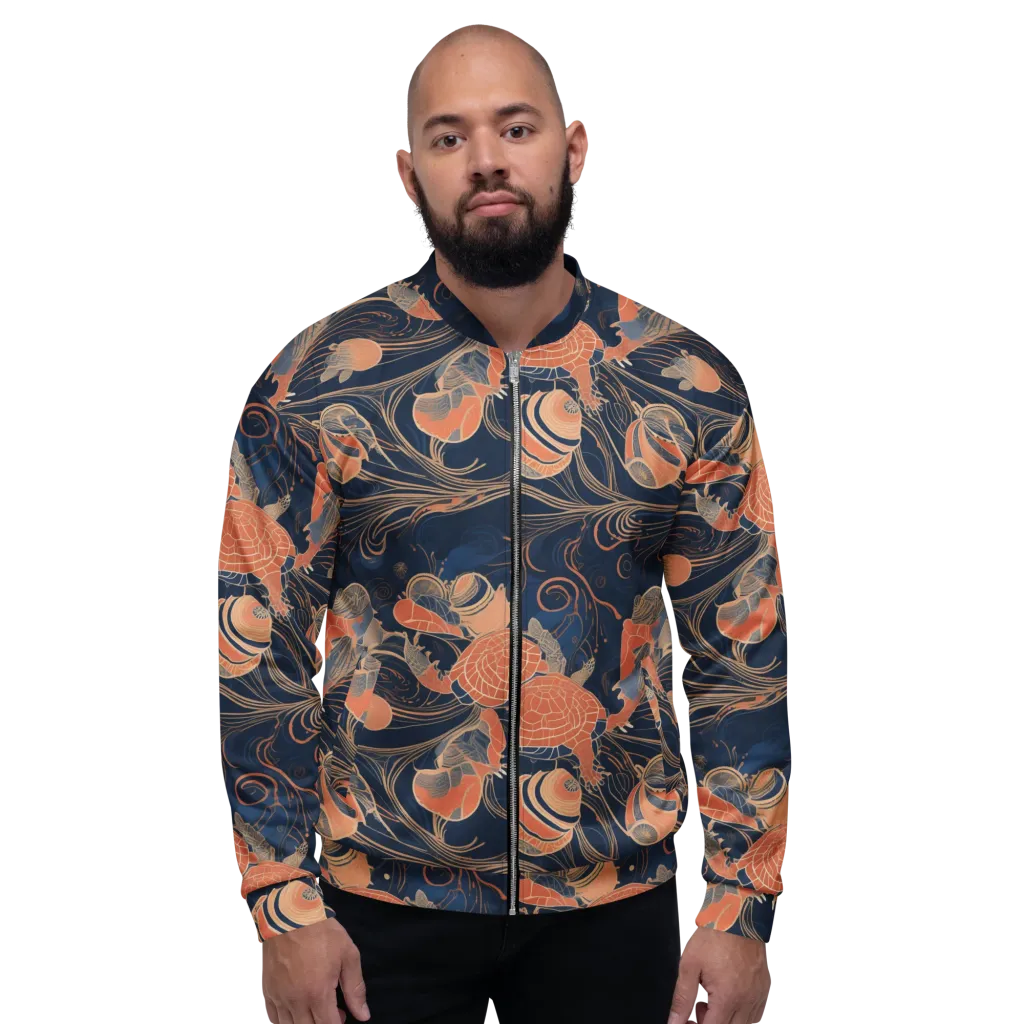Tidal Filigree on Bomber Jacket — Front