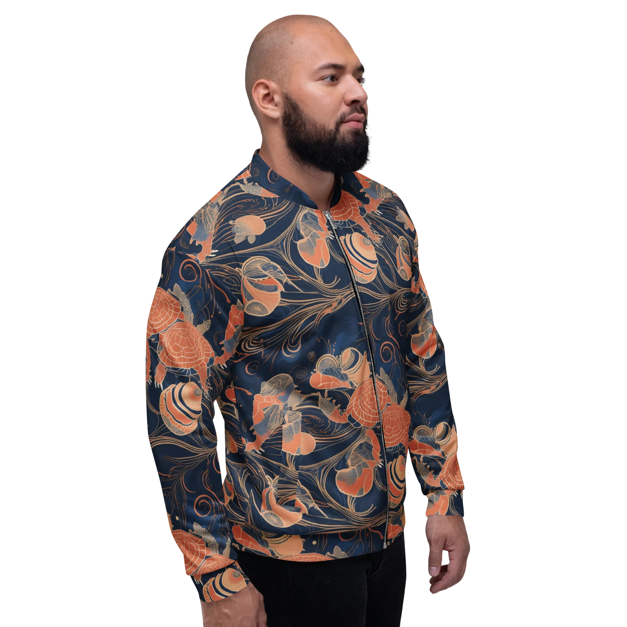Tidal Filigree on Bomber Jacket — Right