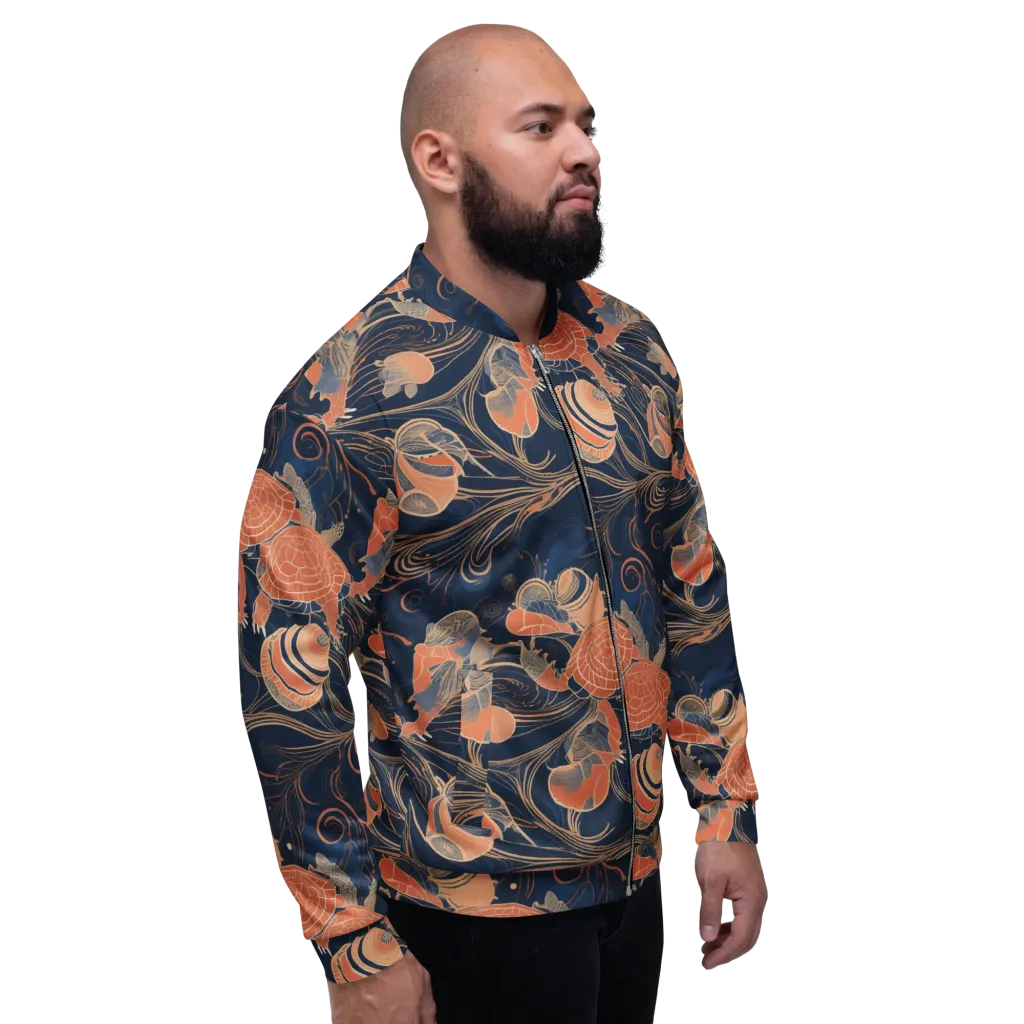 Tidal Filigree on Bomber Jacket — Right