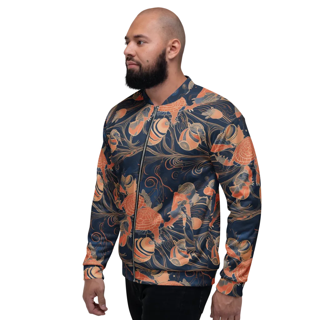 Tidal Filigree on Bomber Jacket — Left